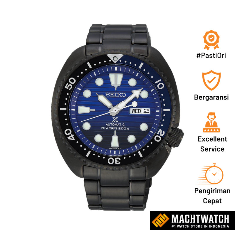 Jam Tangan Pria Seiko Prospex SRPD11K1 Batman Turtle Save The Ocean Divers Stainless Steel Strap SPE
