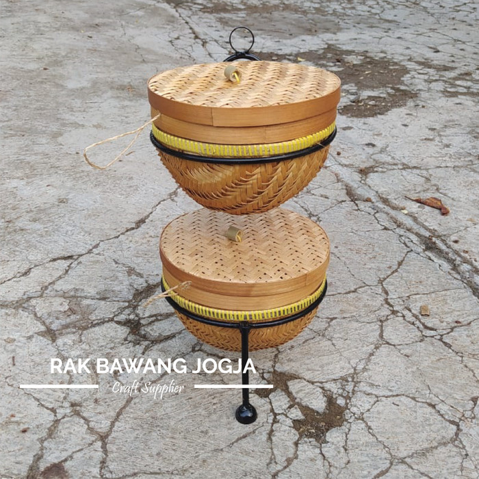 Rak Bawang Rak Bumbu Susun 2 Rak Bawang Jogja Model Gantung & Tutup