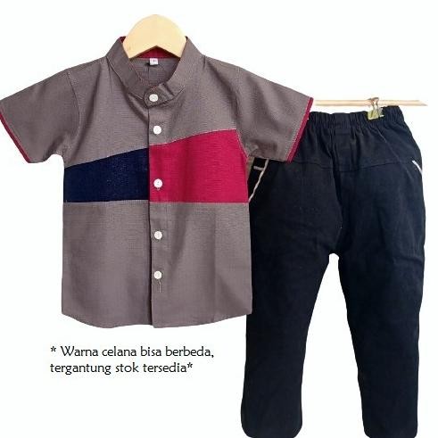SETELAN KEMEJA ANAK LAKI LAKI 1-10 TAHUN BAJU ANAK COWOK