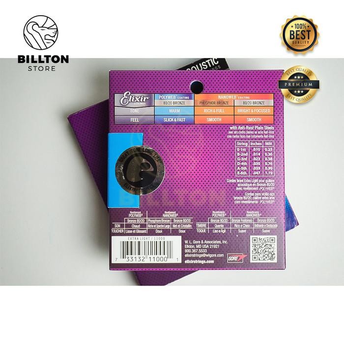 SENAR GITAR AKUSTIK ELIXIR SENAR STRING ELIXIR POLYWEB COATING BRONZE