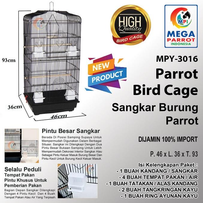 Kandang / Sangkar Burung Parrot Mpy-3016 Original Dan Terlaris