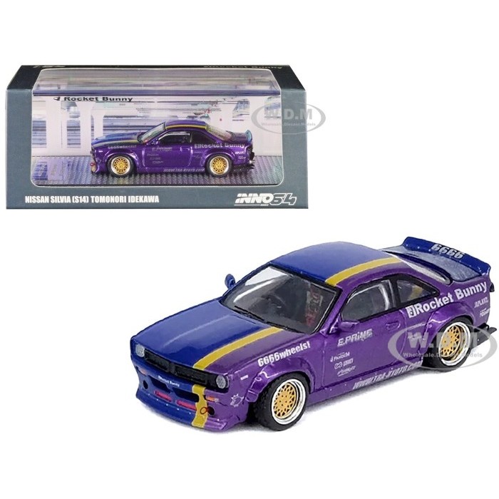 IN64-S14B-TOMOSAN Inno64 Nissan Silvia S14 Tomonori Idekawa Diecast