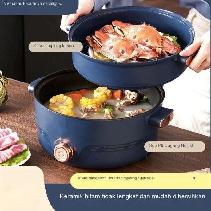 Panci Listrik Mx-22A Panci Listrik Untuk Goreng / Kukus Wajan 2.2Liter Original Dan Terpercaya