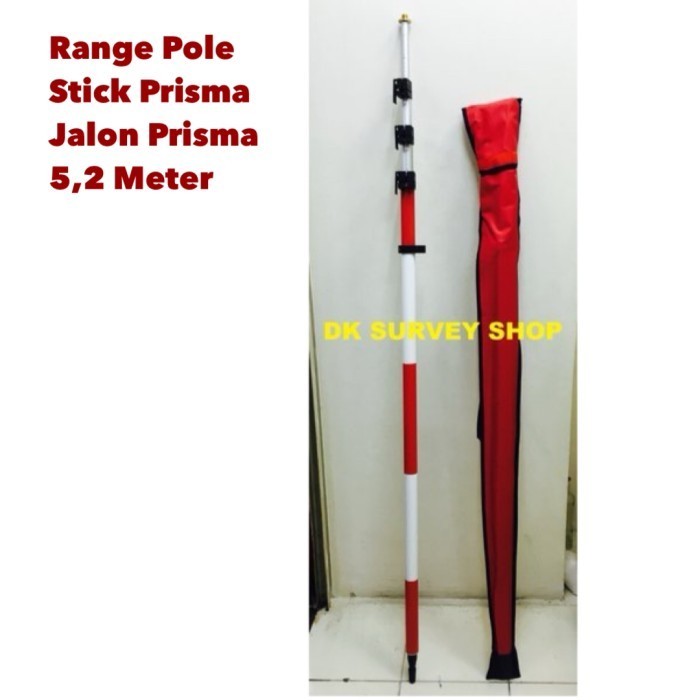 Telescopic Range Pole/ Prisma Pole/ Pole Stick/ Jalon Prisma 5,2 Meter