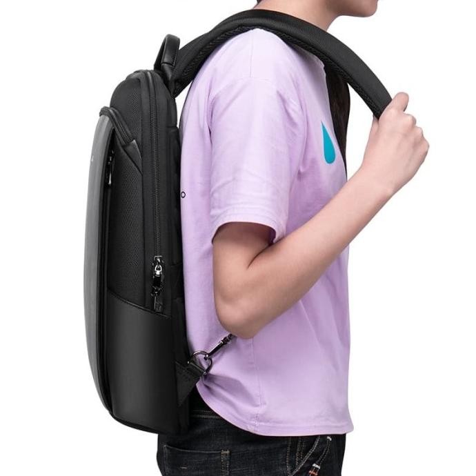 Marveen Tas Ransel Tertipis Ultraslim Tas Punggung Laptop Usb Backpack