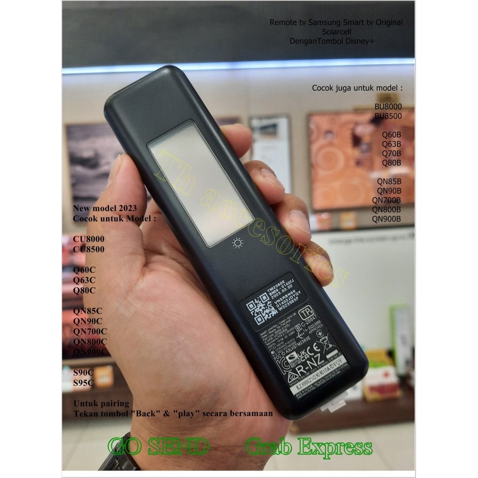 Remote Tv Samsung Smart Tv Solarcell Original Cu8000 Q60C Qn90C S90C