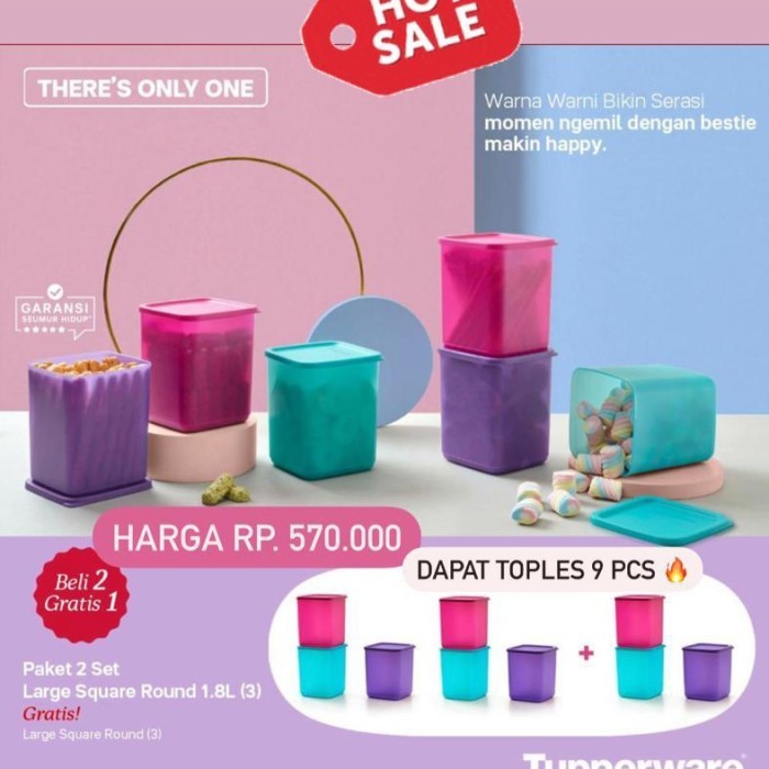 Toples Tupperware Large Summer (3)