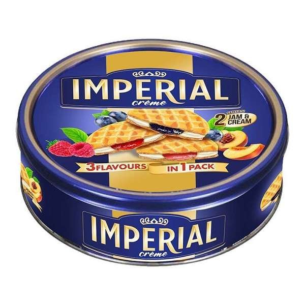 

IMPERIAL CREME WAFFLE ASSORTED TIN 216 GR