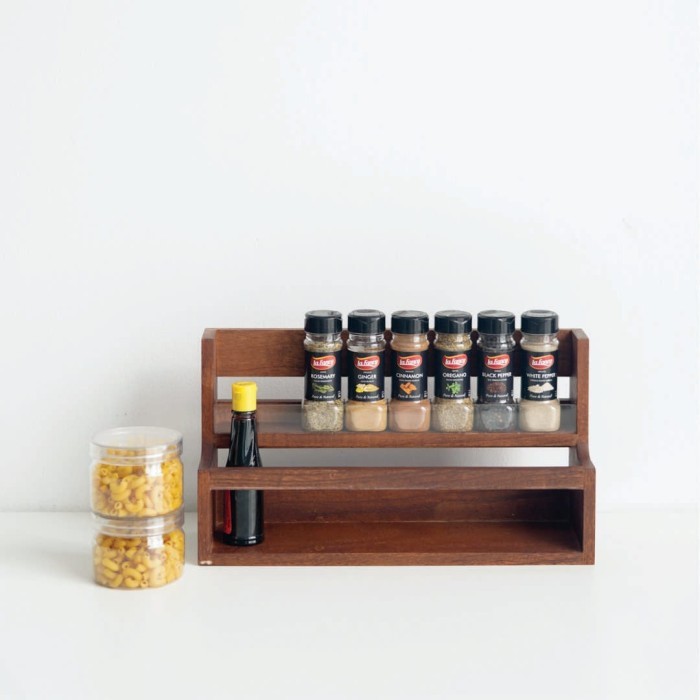 

BERMUTU Faustine - Spices Organizer / Tempat Bumbu Aesthetic Kayu