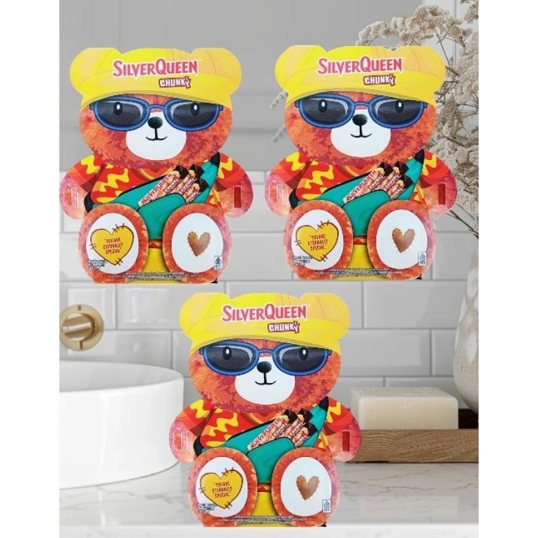 

CR - Silverqueen Chunky Bear Chocolate Cashew isi 3x26 gr Edisi Valentine TERLARIS