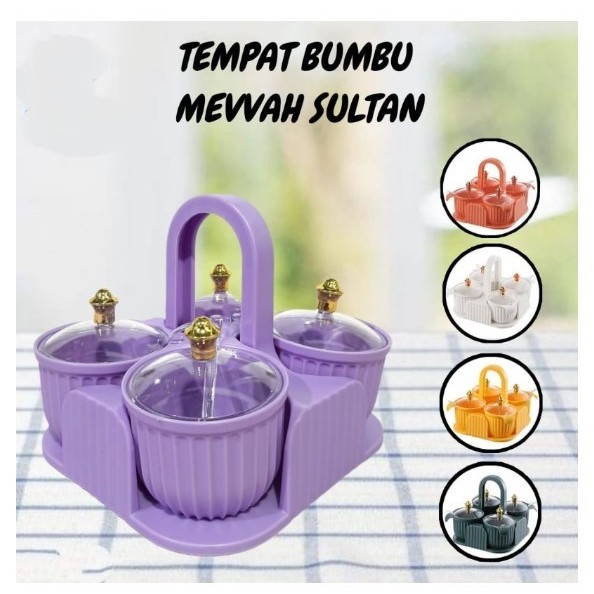 

LIMITED EDITION Tempat bumbu mewah murah ungu Oren putih produk terbaru