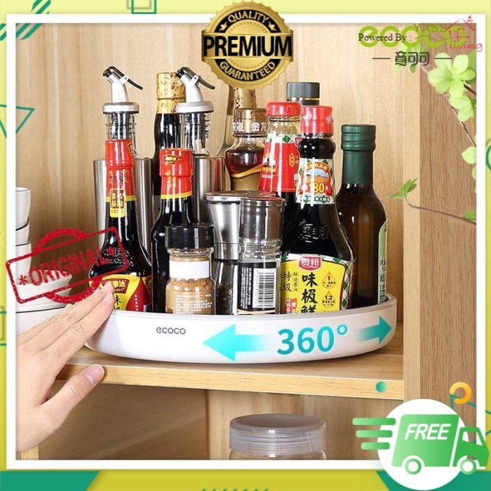 

PRODUK TERBATAS Rak serbaguna bumbu dapur tempat buah putar - Ecoco