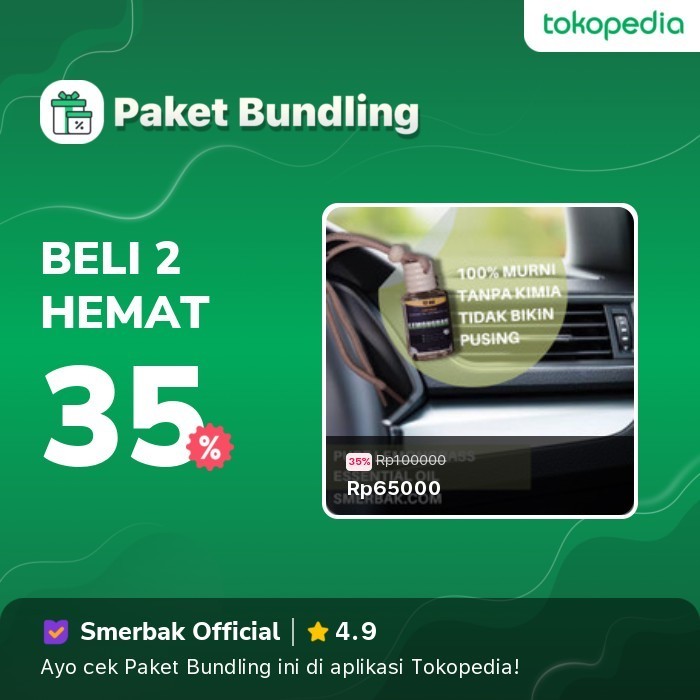 

BERMUTU Smerbak Sereh Dapur Lemongrass Aromatic oil Car Parfum Mobil Gantung