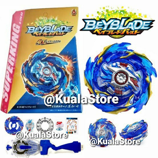 Beyblade Burst Superking Sparking Launcher Helios Volcano B174 DX