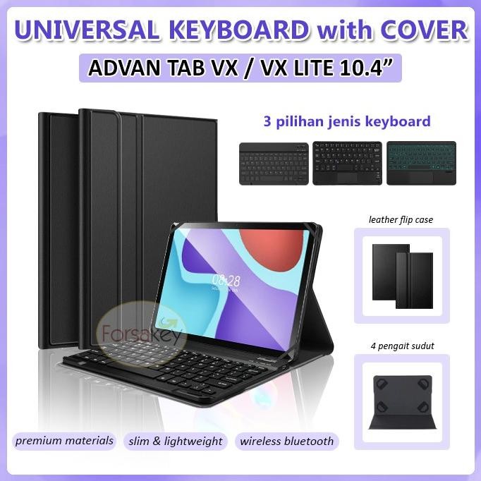 Produk Baru Advan Tab VX Lite Tablet 10.4 Inch Bluetooth Keyboard Flip Case Casing