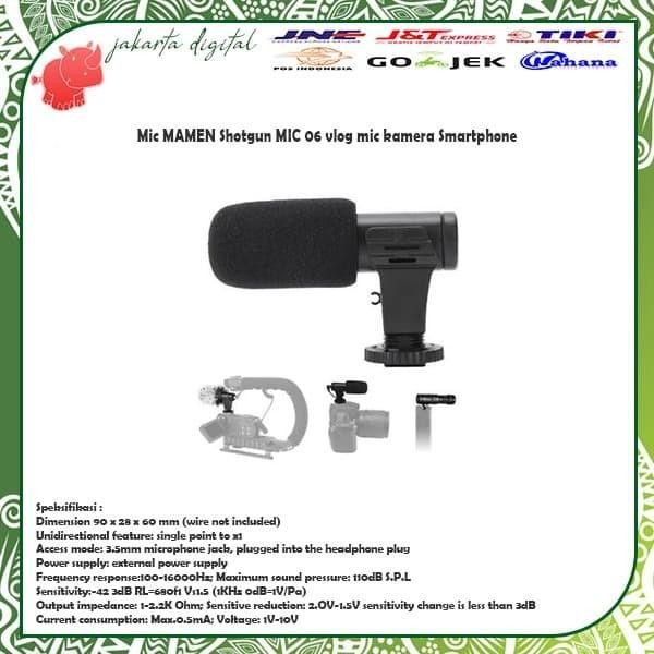 MIC MAMEN SHOTGUN MIC 06 VLOG MIC KAMERA SMARTPHONE