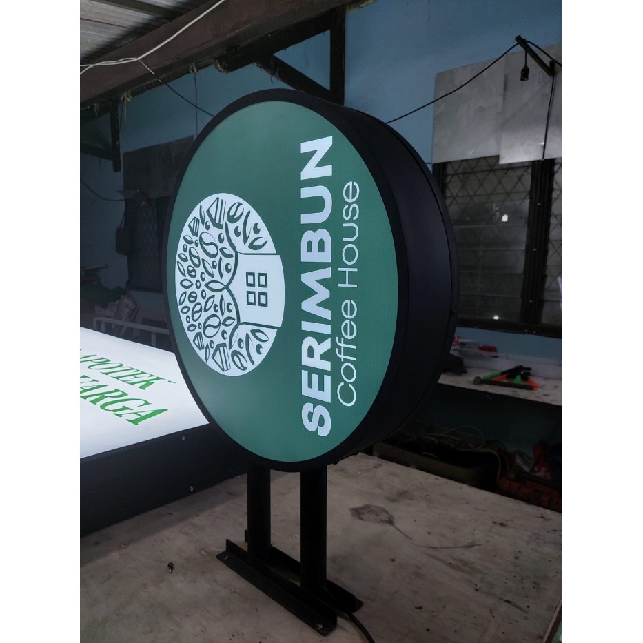 Neon Box Bulat Diameter 60Cm Ready