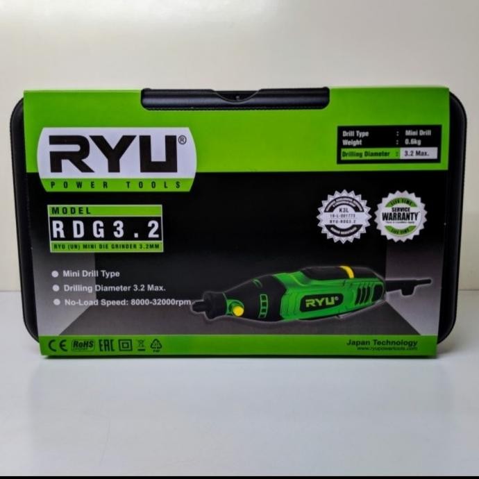 baru mini die grinder ryu rdg-3.2 mini drill mini tuner mesin bor tuner ryu