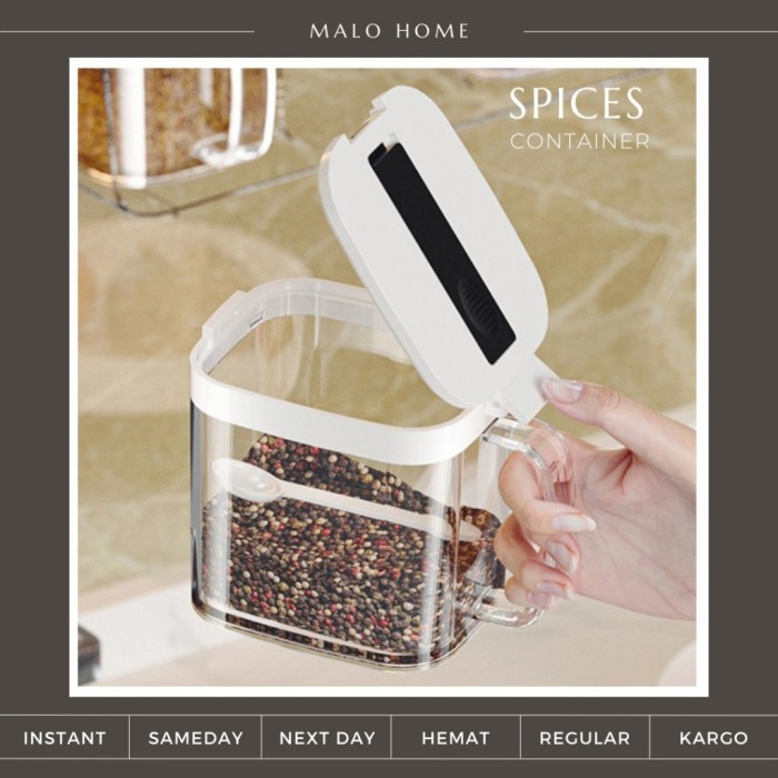 

TERPERCAYA MALOHOME - STARY Tempat Bumbu Seasoning Box Rak Dapur Kotak Malo Home