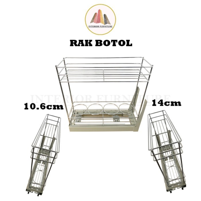 

PROMO Rak Botol/bumbu Ww3300 14cm Dan 10.6 Cm