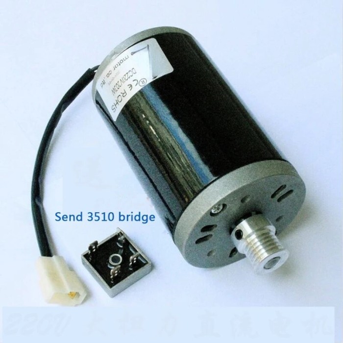 TWO BALL BEARING MOTOR DC 220V 200W 2500 RPM DOUBLE BALL BEARING