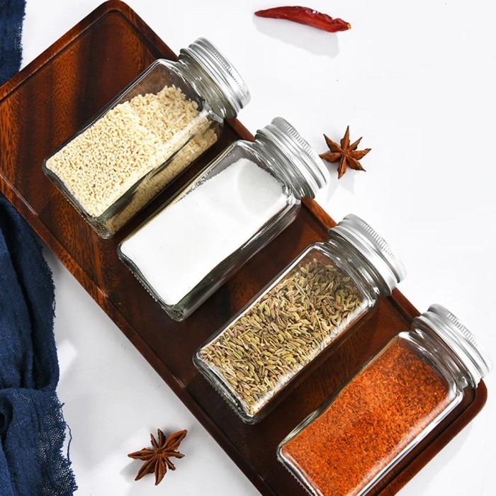 

TERUJI Botol Toples Kaca Tempat Penyimpanan Bumbu Dapur Seasoning Bottle 120ml