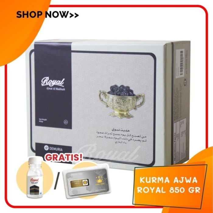

Diskon Kurma Royal Dates Ajwa Al-Madinah 850Gram Premium