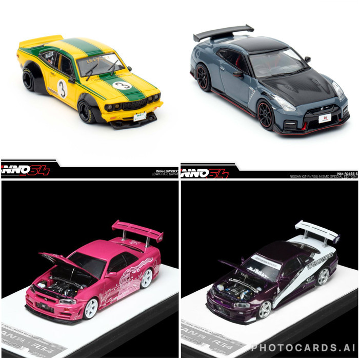 IN64-LBWKRX3-01 Inno64 LBWK Mazda RX3 Savana #3 - IN64-R35NSE-STGR Inno64 GTR R35 Nismo SPecial Edit