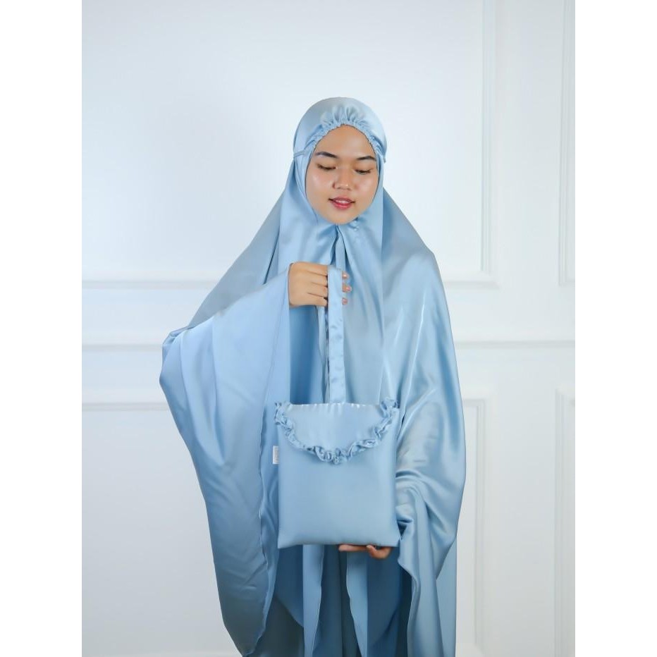 Mukena polos silky premium lembut premium