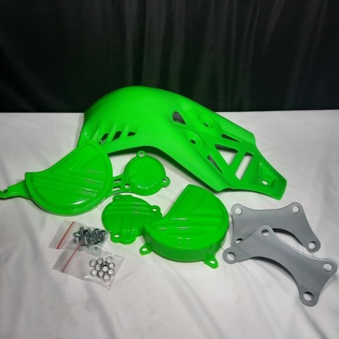 Tutup pelindung mesin full set KLX150S L DTRACKER LAMA, Skidplate KLX150, cover set mesin KLX 150 G 