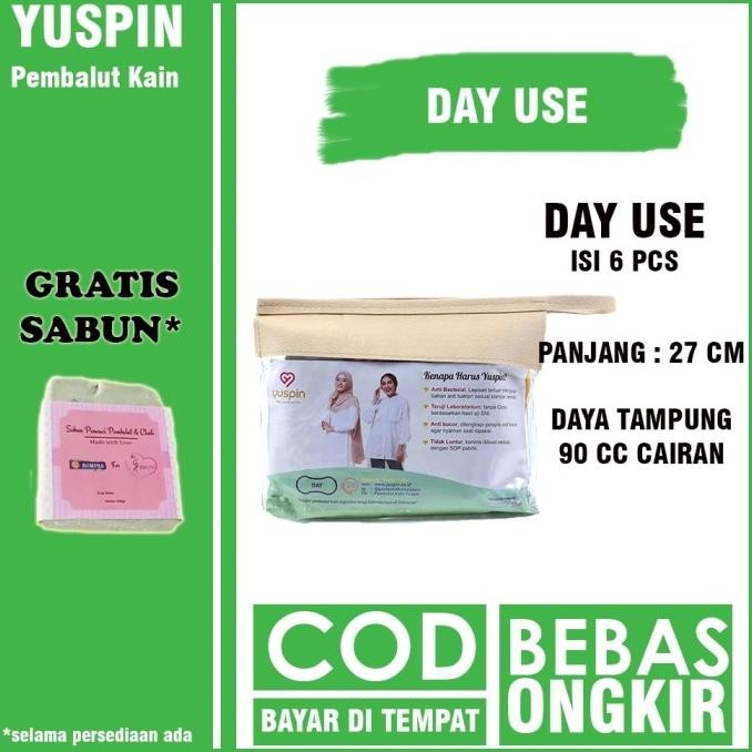YUSPIN Day Use Pembalut Kain Anti Iritasi | Pembalut Kain Sehat Hemat P88L