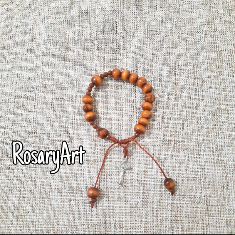 ROSARIO GELANG SALIB KAYU 8MM