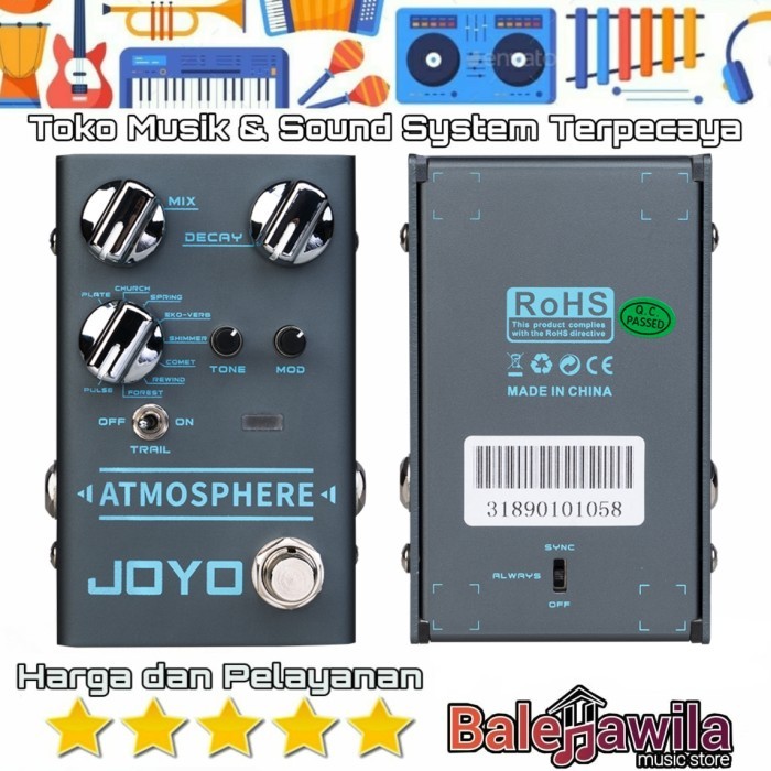 Efek Gitar Joyo Atmosphere R14 Reverb