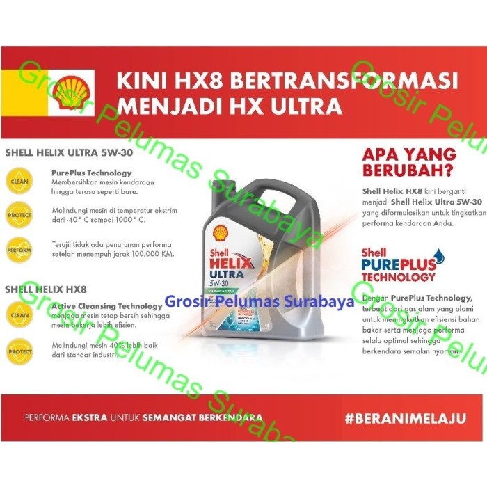 Oli Mobil Bensin Original Scan Barcode Shell Helix Hx8 5W-30 4 Ltr