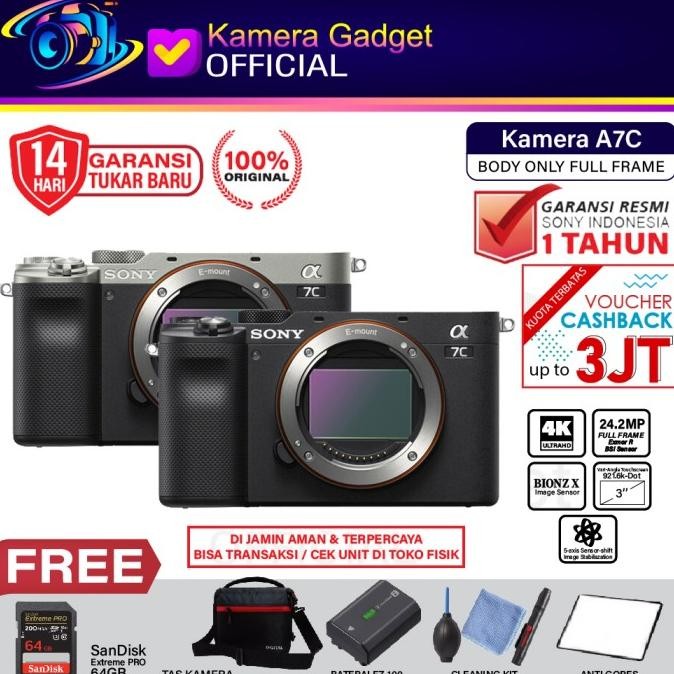 Sony Alpha A7C Sony A7C Sony A 7C Sony A7 C Body Only Original Resmi