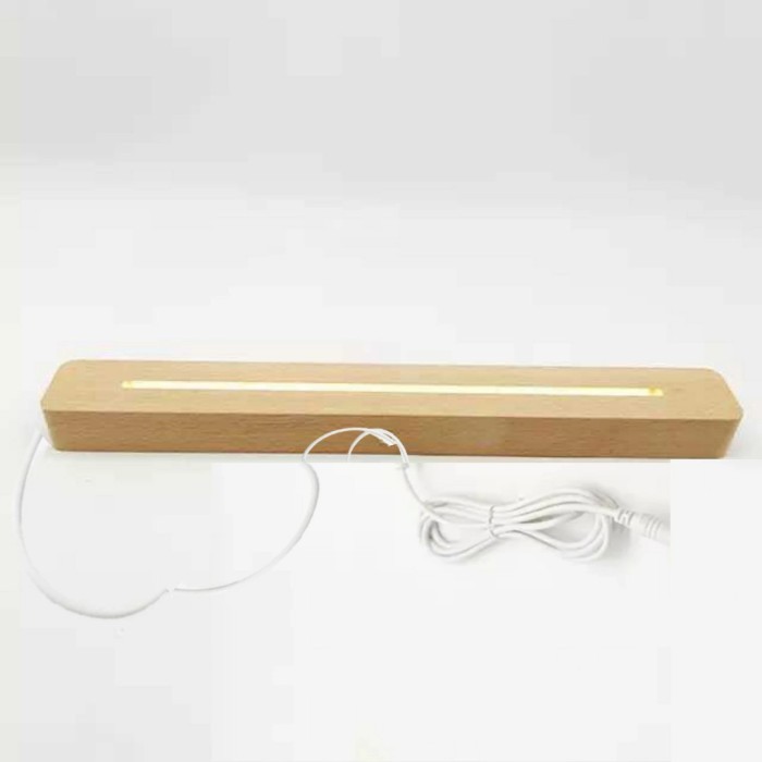 FREE ONGKIR Stand Led acrylic A4 /base wood acrylic lamp / lampu hias acrylic