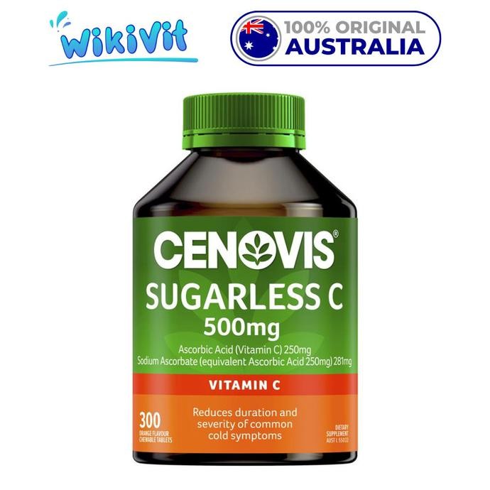 

SALE! CENOVIS SUGARLESS C 500MG 300 ORANGE FLAVOUR CHEWABLE TABLETS / CENOVIS VITAMIN C 500 MG 300 TABLET KUNYAH BEBAS GULA / VIT C RASA JERUK / IMMUNE SYSTEM / KEKEBALAN SISTEM IMUN & DAYA TAHAN TUBUH / ANTIOXIDANT / ANTIOKSIDAN - ORIGINAL AUSTRALIA