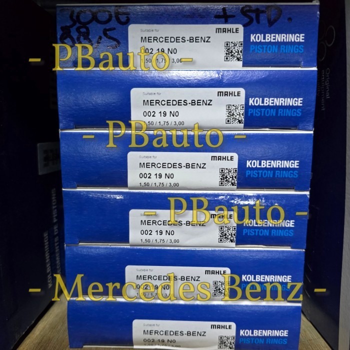 Promo Ring Seher 300E W124 Std Merk Mahle Boxer / Ring Seker Piston Mercy