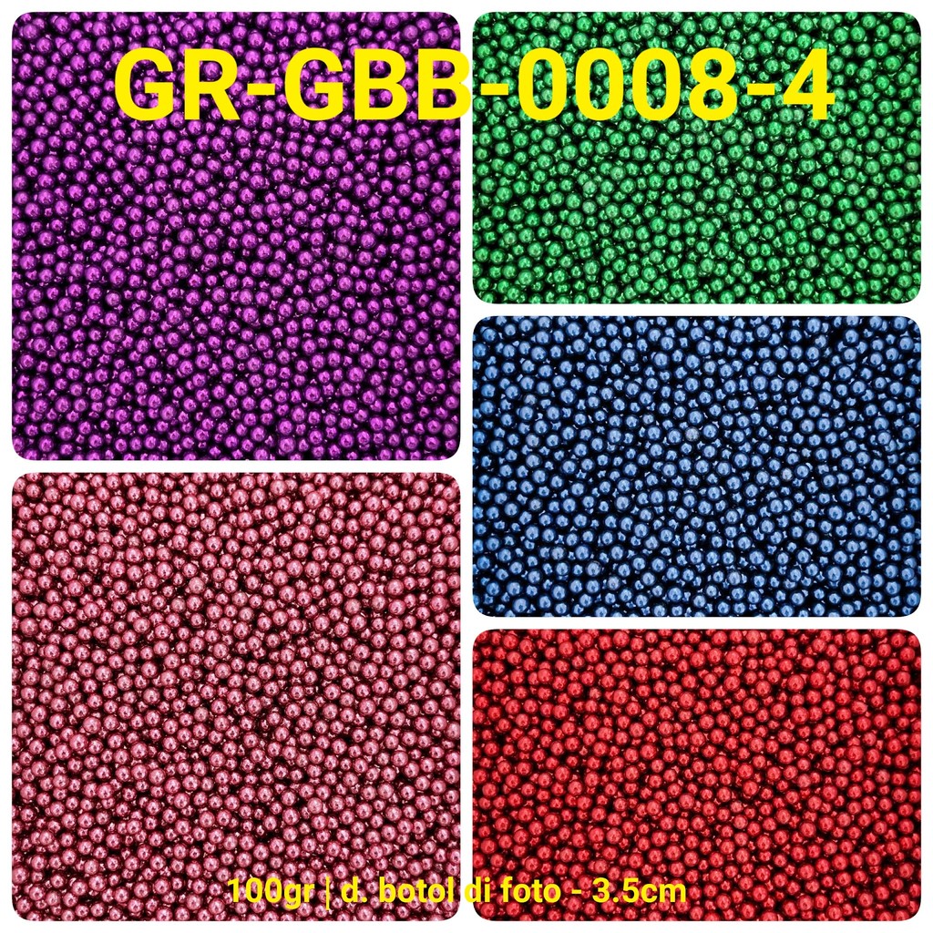 

GR-GBB-0008-4 Sprinkles sprinkle sprinkel 100gr mutiara trimit metalik (sprinkles)