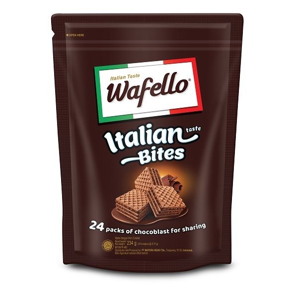 

WAFELLO WAFER ITALIA COKLAT POUCH 234 GR