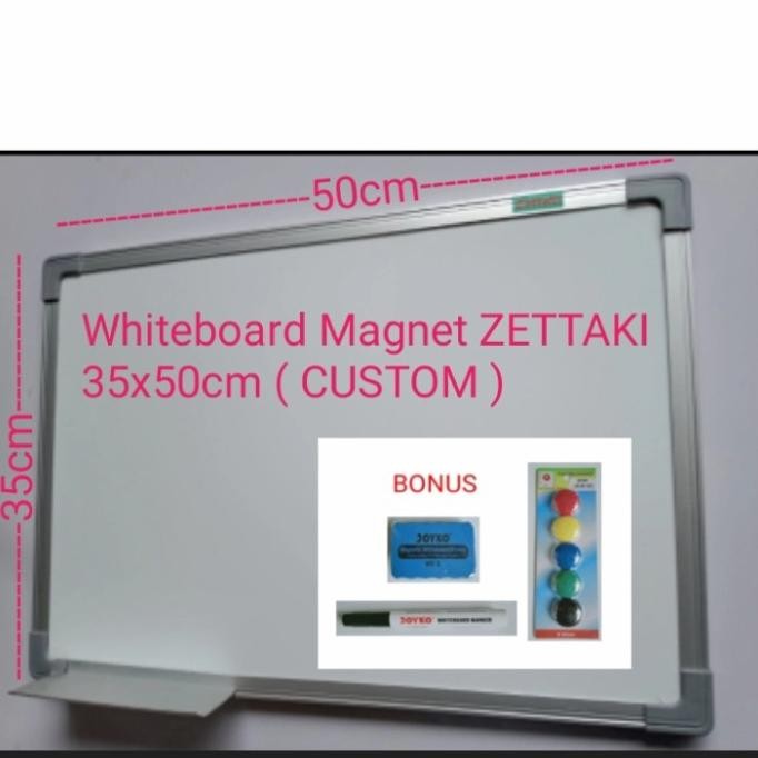 

Papan tulis magnetwhiteboard gantungsinglefaceZETTAKI 35x50cm( CUSTOM)