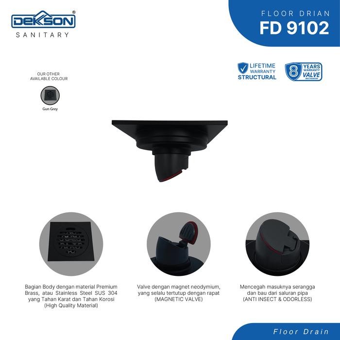 DEKKSON LUBANG SARINGAN AIR LANTAI KAMAR MANDI FLOOR DRAIN FD 9102