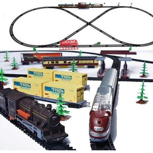 Sepur Miniatur Simulasi Kereta Api Lintasan Rel Mainan Edukasi Anak