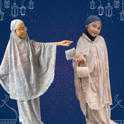 READY MUSLIM-MUKENA TRAVEL ANAK TANGGUNG PARASUT-MUKENA ANAK PARASUT KOREA- MUKENA MUKENA PARASUT 2I