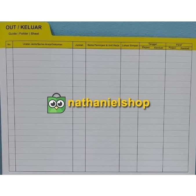 

ELOS OUT INDIKATOR (OUT GUIDE/OUT SHEET) ARSIP/DOKUMEN ISI 15 LEMBAR