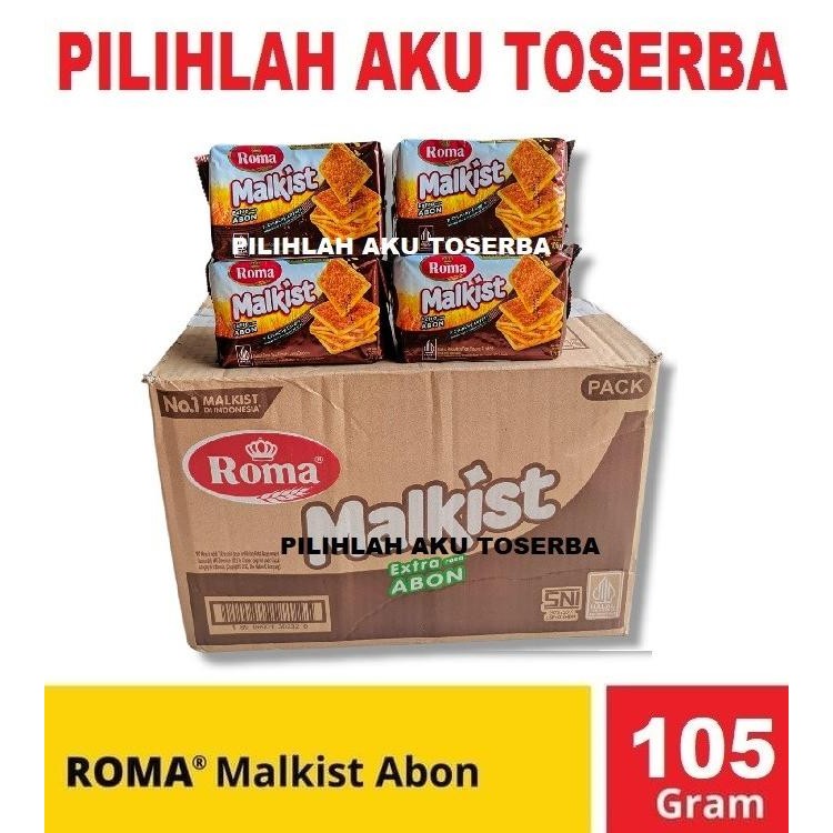 

Ele Biskuit Roma Malkist Abon Crackers @105 Gr - 1 Kardus Isi 30