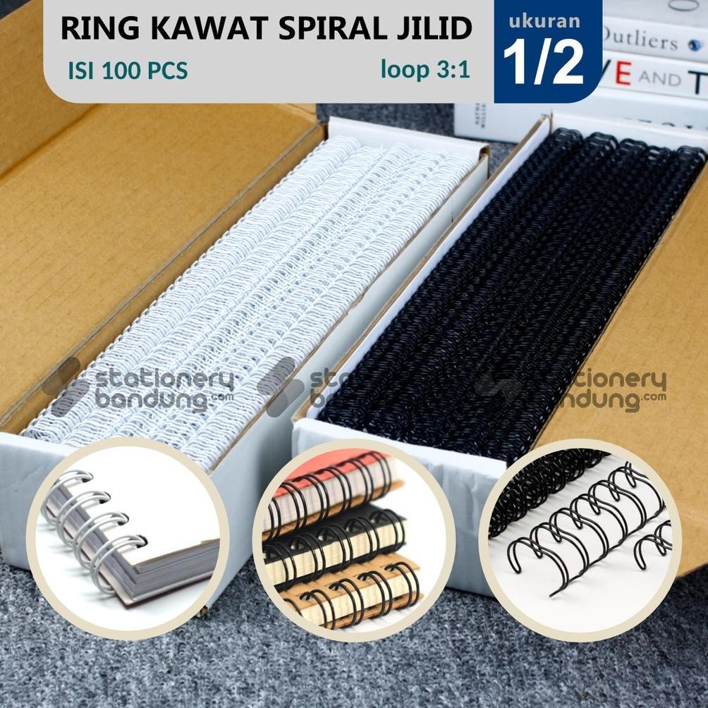 

ANGELO RING KAWAT SPIRAL JILID1/2 A4 SPIRAL WIRE 1/2 A4 DAN F4 3:1 35LOBANG
