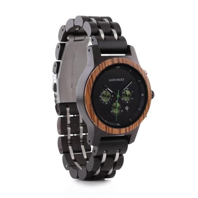 Jam Tangan Kayu Garvinoes - Cassia Green Eyes