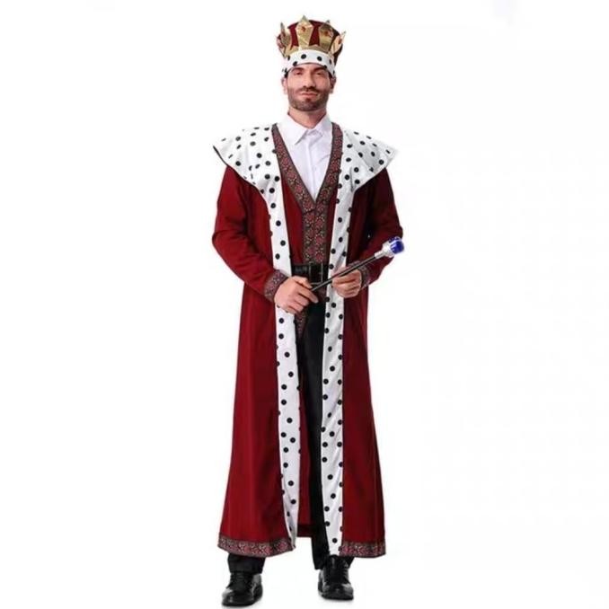 European England King Man Halloween Costume Pria Raja Man Costume Halloween Raja Pria Dewasa
