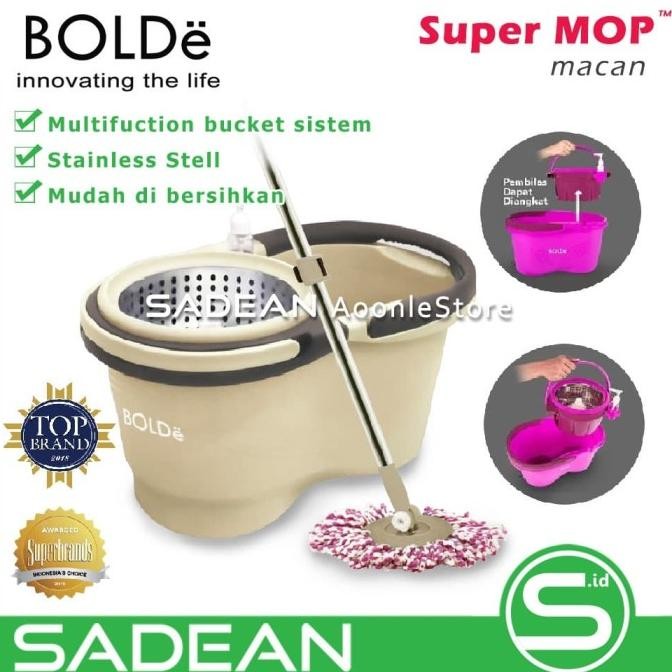 Alat Pel Lantai Bolde Super Mop Macan Original
